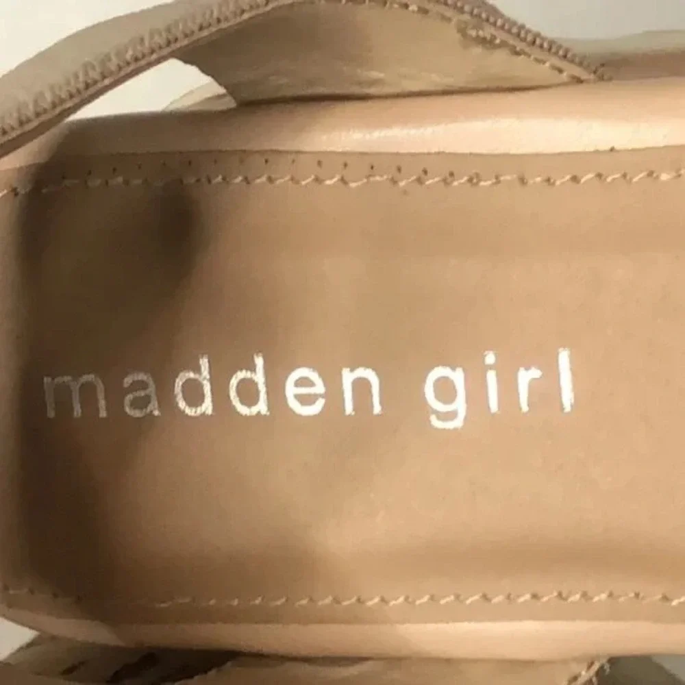 MADDEN GIRL Bandi Elastic Cork Wedge Platform Sandal‎ Beige Women's Size 7M